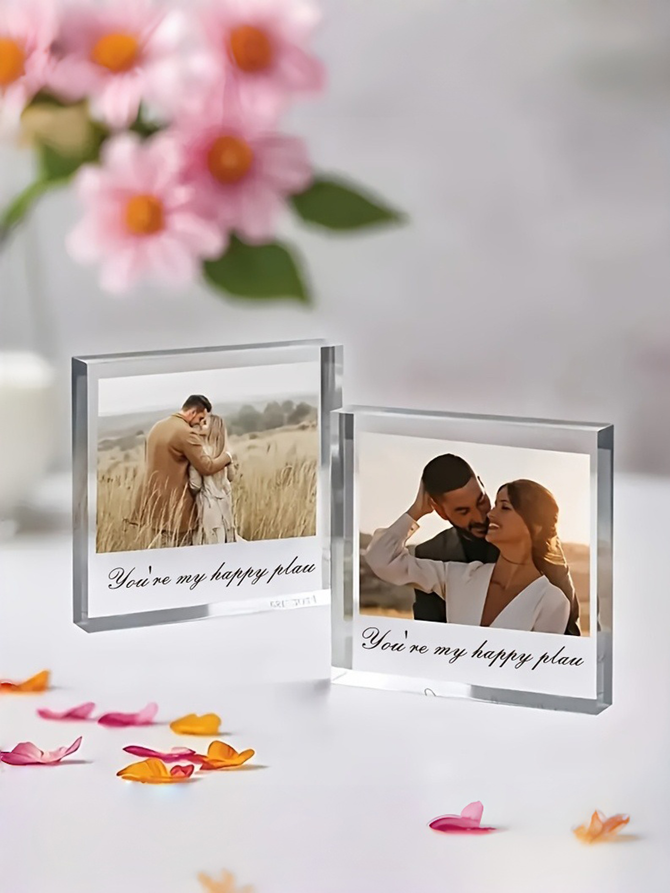 A personalized acrylic photo plaque—the perfect Valentine's Day gift